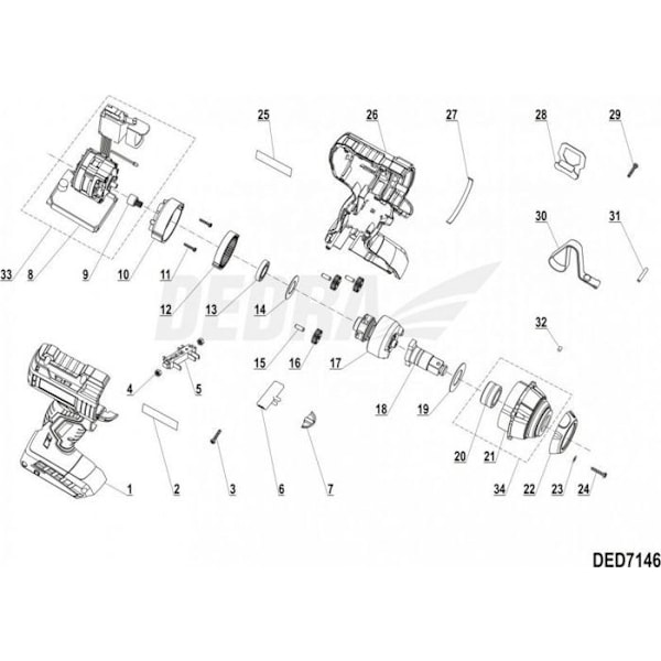 Bilskydd - liggdelsskydd - barnvagnsskydd Dedra - XDED7146.34 - Framskydd