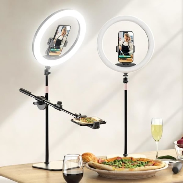 UBeesize LED-ringlampa 30,5 cm med stativ för mobiltelefon