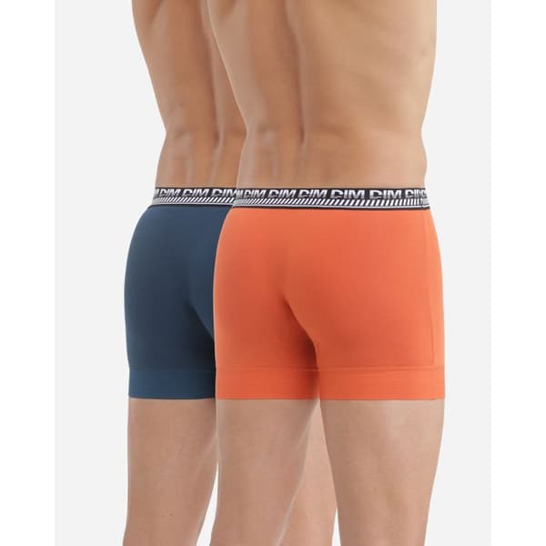 Set om 2 boxers i bomull 3D Flex Stay and Fit Apelsin M