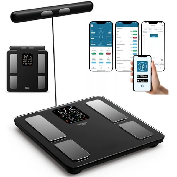 SMART BLUETOOTH BADRUMSVÅG ANALYTISK Apple Hälsa Google Fit