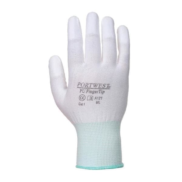 Portwest PU-belagd fingerhandske... Vit S