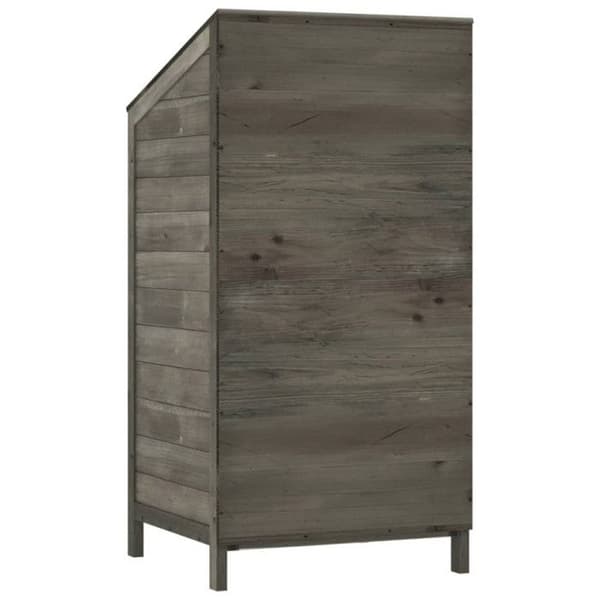 vidaXL Trädgårdsbod Antracit 55x52x112 cm Solid granträ 152180 antracit