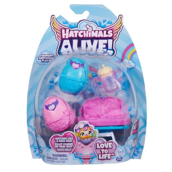 Samlarfigurer - SPIN MASTER - Hatchimals Alive - Pack med 2 ägg - Hög stol - Inkluderade tillbehör Färgad
