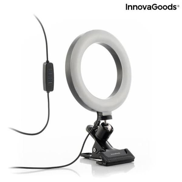 InnovaGoods Led Selfie Ring Light med Lumahoop Hållarklämma