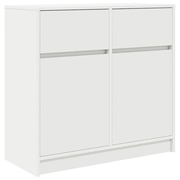 vidaXL Buffé med låda vit 80x34x76 cm ingenjörsträ, förvaringsmöbel, buffé, hallmöbel, buffémöbel 861535