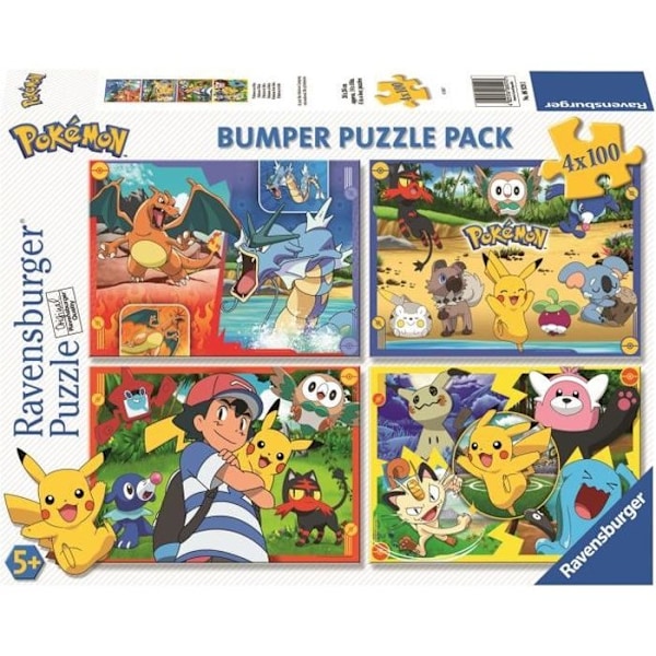 Pokémon-pussel 4x100 bitar - Ravensburger