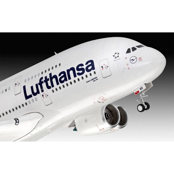 Maquette flygplan: Airbus A380-800 Lufthansa ny färgskala Enfärgad