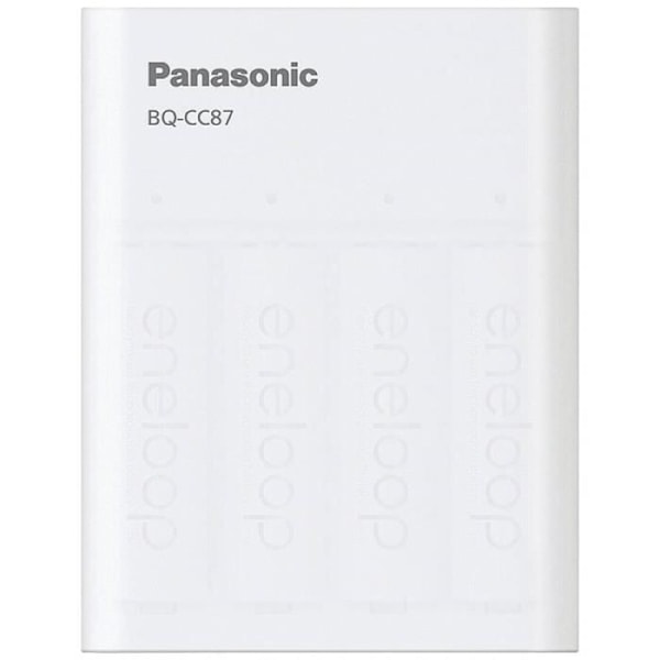 Panasonic BQ-CC87 +4x eneloop AA NiMH rund batteriladdare LR03 (AAA), LR6 (AA)