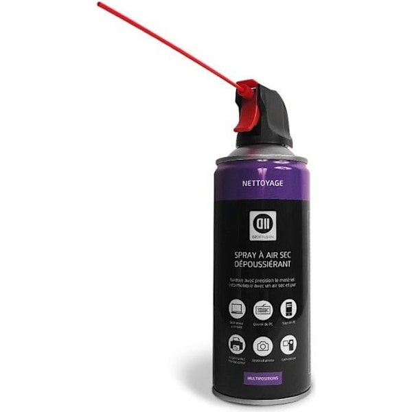 D2 Kompressor Spray 520ml, Kraftfulla Dammsugare för Rengöring av Dator, Tangentbord, Mus, PC-chassi, Ta bort Damm