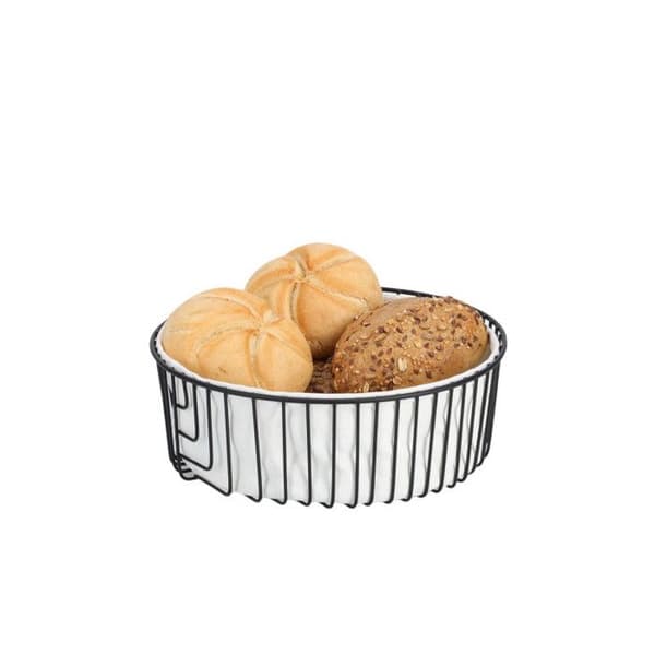 Brödkorg i svart metall