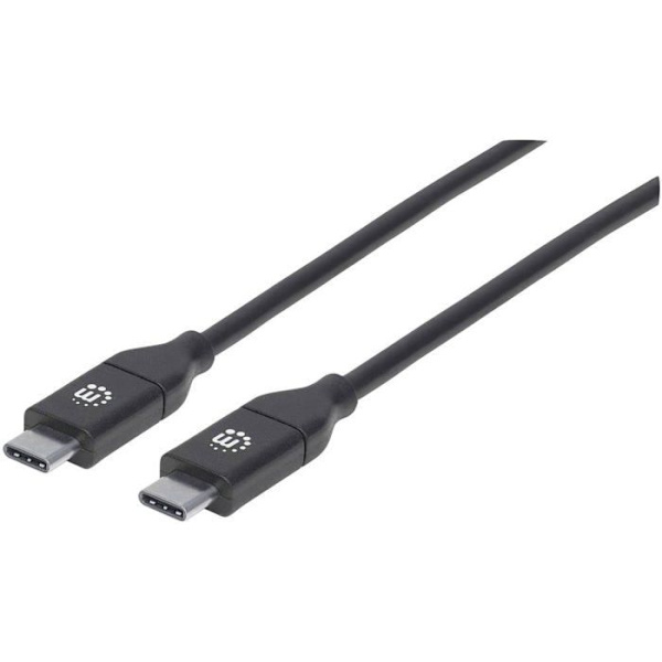 Manhattan USB 2.0 Typ C anslutningskabel, 2 m svart - 355247
