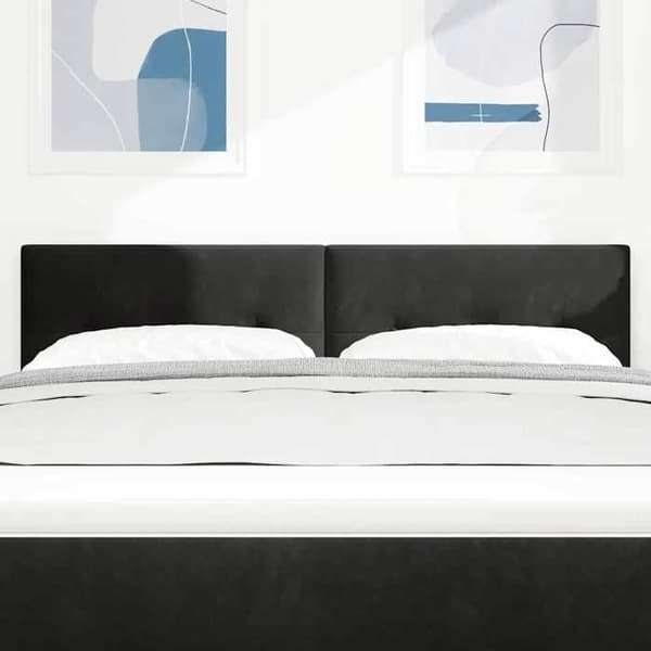 vidaXL Sänggavel Svart 144 cm Sammet 42007159
