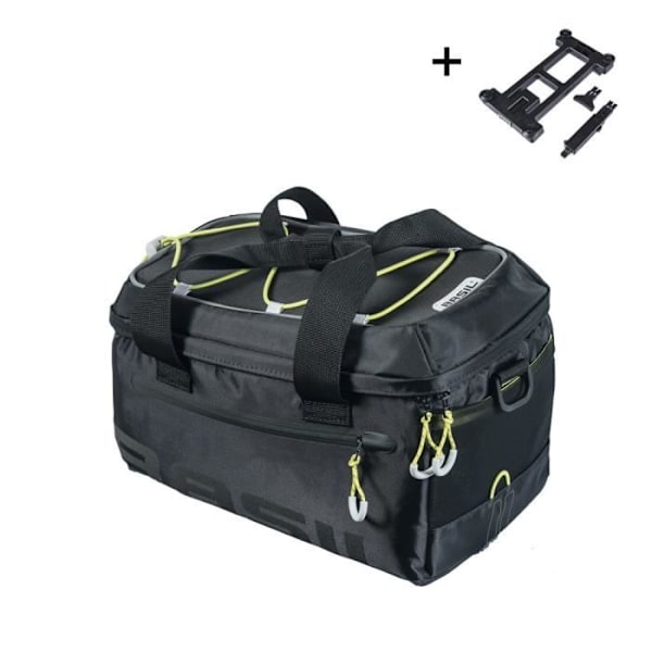 Resväska - BASIL - MILES MIK - Svart - Vattentålig IPX3 - 7L med MIK-system Noir lime