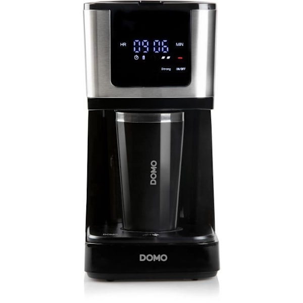 Filterkaffebryggare - DOMO - DO733K - 900 W - 4 till 10 koppar - LCD-skärm - 3 intensiteter - Svart