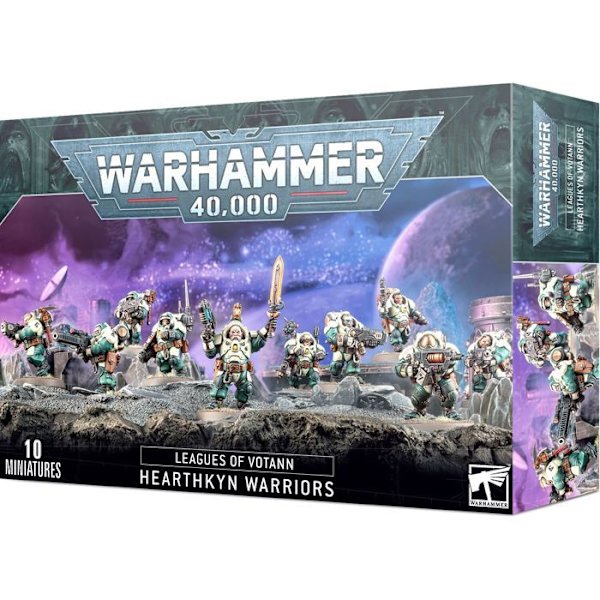 Leagues of Votann Games Workshop Warhammer 40k Atrekogs Warriors Figur mångfärgad