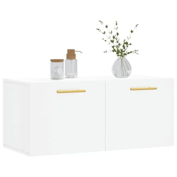 vidaXL Väggskåp Vit 80x36,5x35 cm Konstruerat trä 830060
