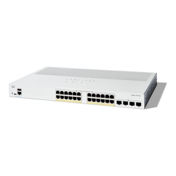 Cisco Catalyst 1300-24P-4X Switch - Managed - 24 portar - Rackmonterbar