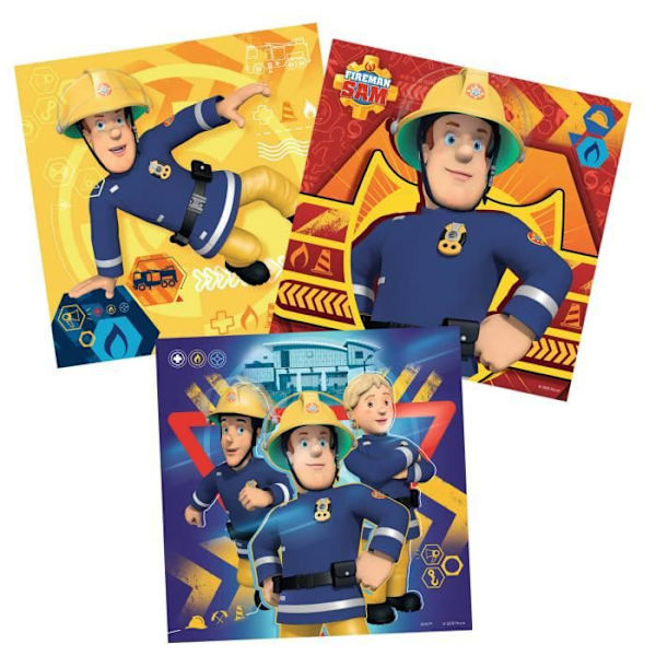 Brandman Sam Pussel - Ravensburger - 3 x 49 bitar - Flerfärgad Flerfärgad