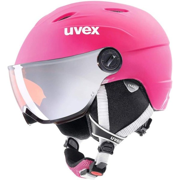 Uvex - 9003 - Junior Visor Pro - Skidhjälm för barn - med visir Matt rosa 52 cm