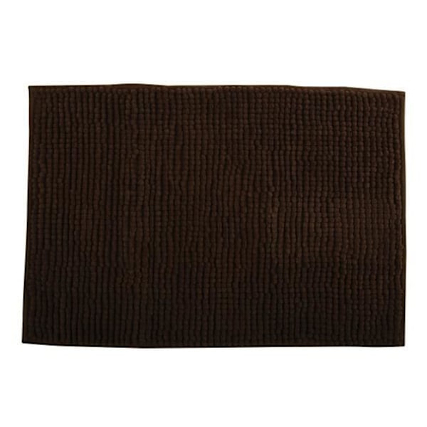 Badmatta - MSV - CHENILLE mikrofiber - Brun - 40x60cm Choklad