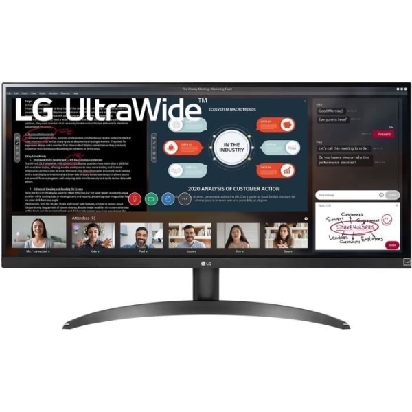 UltraWide PC-skärm - LG - 29WP500-B - 29'' - FHD - IPS 5ms GtG - 75Hz - HDR10 - HDMI (2)