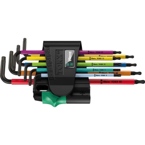 Wera 967 SPKL/9 9-delad offset L-nyckelsats Flerfärgad 05024335001 TORX® insida, manipuleringssäker TORX® Prof | ANNAN NYCKEL