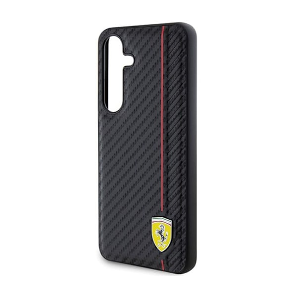 Ferrari Carbon Print Line - Fodral till Samsung Galaxy S24 (svart)