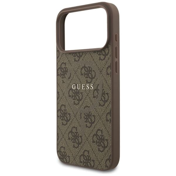 Coque Guess 4G Ring Classic Logo MagSafe för iPhone 17 Pro Max - Brun Brun