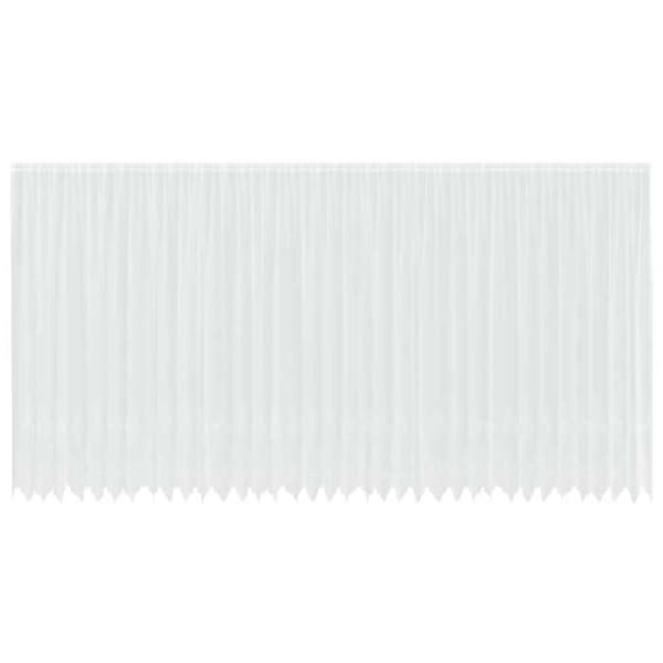 vidaXL Blommig Spetsgardin Vit 280 x 900 cm Polyester 4107850