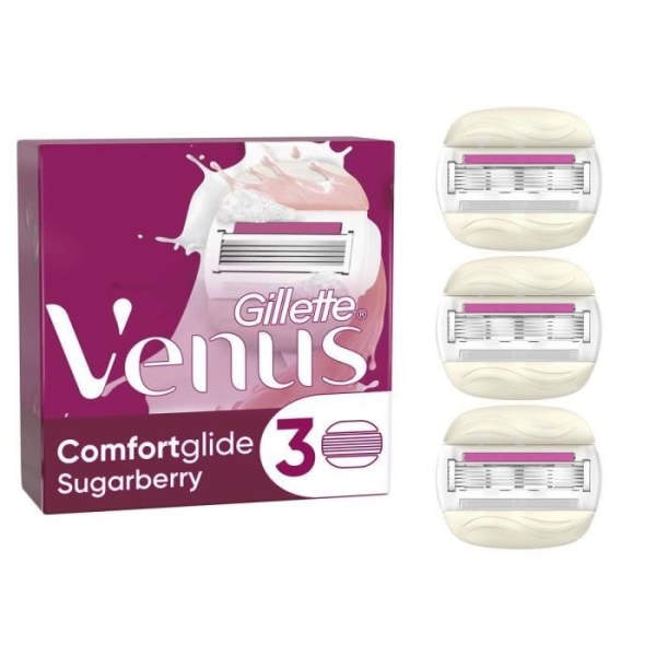 Gillette Venus ComfortGlide Sugarberry Razor för kvinnor x3