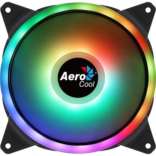 Kylfläkt för datakabinett - AEROCOOL - Duo 14 ARGB - 140mm - 1000 RPM - 23,2 dBA Svart
