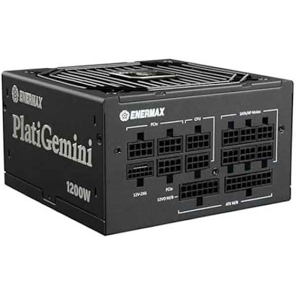 ENERMAX PlatiGemini ATX 3.1 & ATX12VO 1200W 80PLUS Platinum Hybrid Strömförsörjning Svart