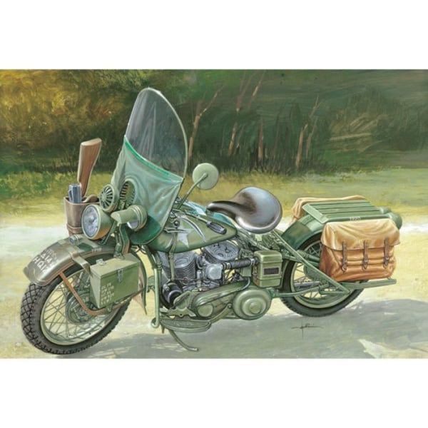 Militär motorcykelmodell - ITALERI - WLA 750 - Plast - Skala 1/9