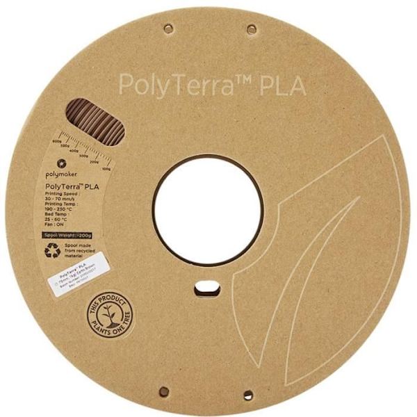 Polymaker 70907 PolyTerra Filament PLA låg plasthalt, vattenlöslig 1,75 mm 1000 g jord (matt) 1 st.
