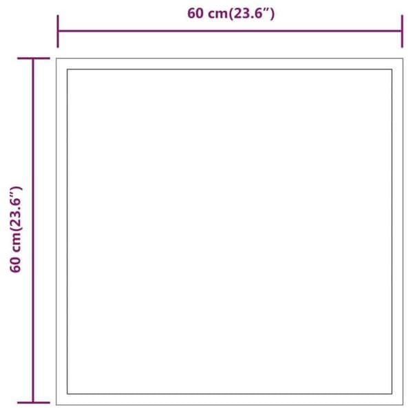 vidaXL LED Badrumsspegel 60x60 cm 151759