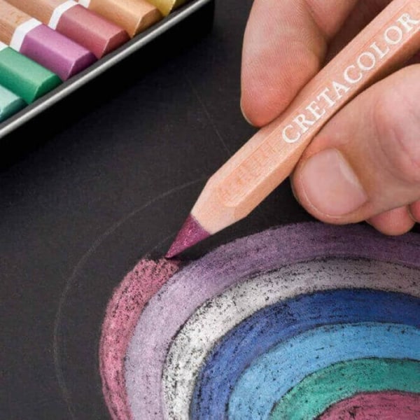 12 färgpennor med glänsande metallisk effekt
