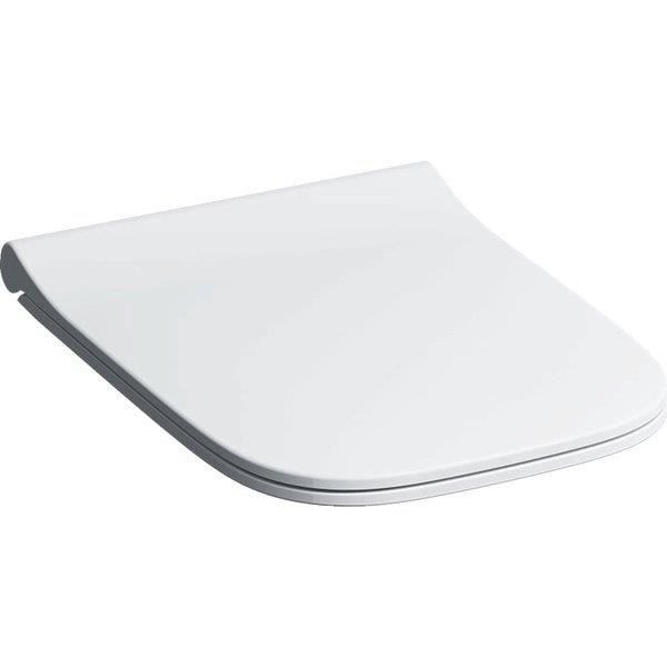 Geberit Smyle Square toalettsits med softclose topfix sandwich form vit 500240011