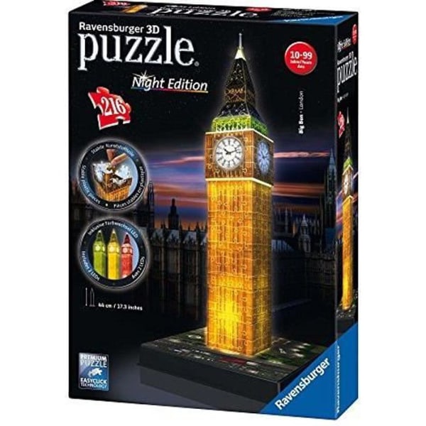 Ravensburger - 3D-pussel - Big Ben på natten - 216 bitar