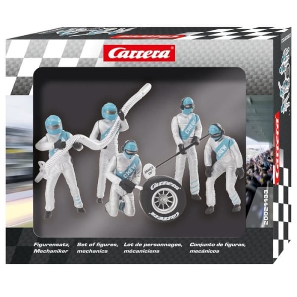 Race Track Mekanik Figurer - CARRERA - Carrera 21133 - Set med 5 - Silver