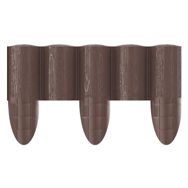 Trädgårdsstaket - Cellfast - 10 stycken - 85 mm x 24 mm - rundad eller rak form - ECO brown Brun