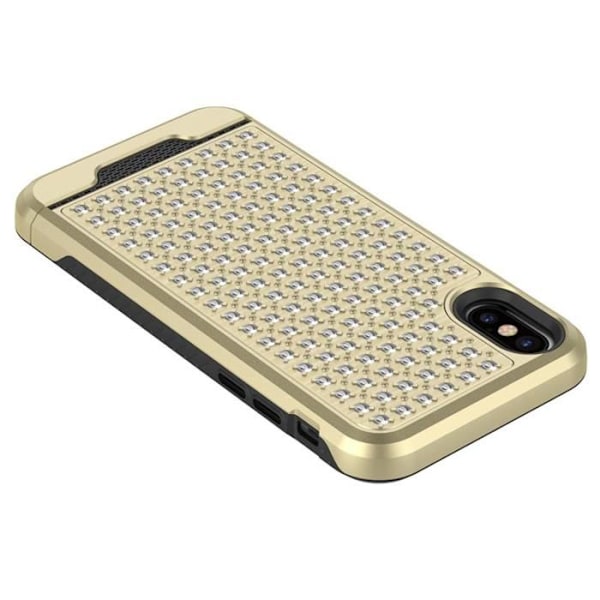 Zizo Star Diamond Hybrid-fodral för iPhone X (guld/svart)