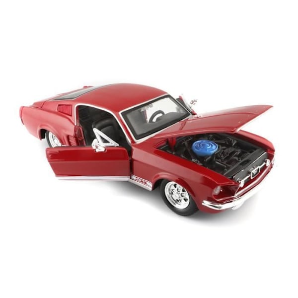 Maisto 1967 Ford Mustang GT 1/24:e skala metallbil - Röd