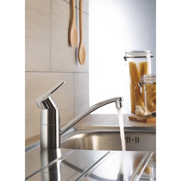 GROHE Engrepps diskbänksblandare Skaffa Chrome 32891000 Grå krom