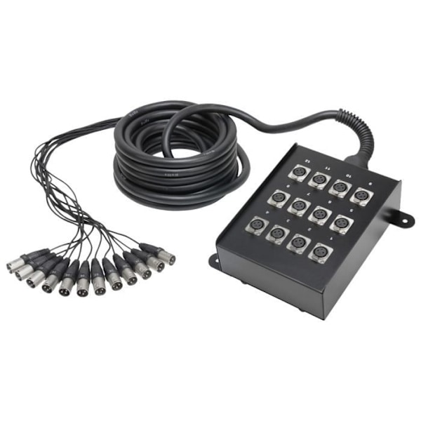 Scenkapsling 12 kanaler - ADAM HALL - Multipara K12C10 - Längd 10 meter - Svart