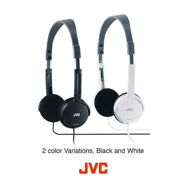 Hörlurar - Jvc hörlurar - HA-L50-B-E - HA L 50 B extra lätta hörlurar - svart vikbar design