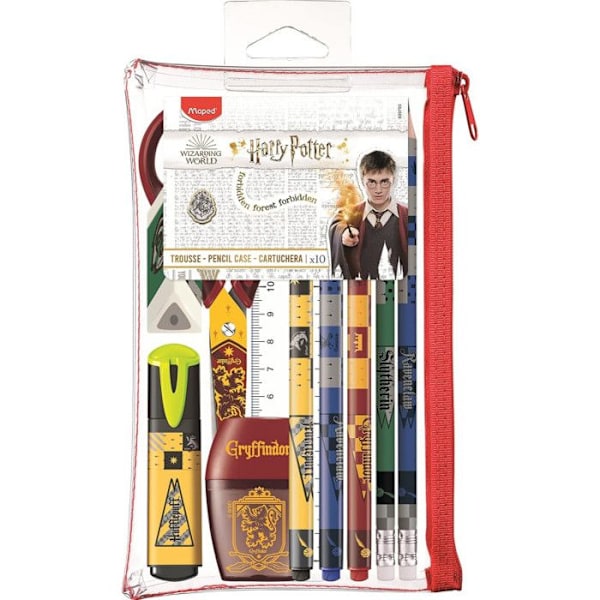 MAPED HARRY POTTER fyllt pennfodral 10 stycken - Redo att gå ombord på Hogwarts Express Röd