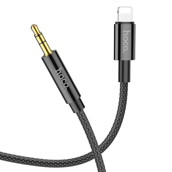 Ljudkabeladapter - HOCO - UPA19 - Lightning till Jack 3,5 mm - 1 m - Svart