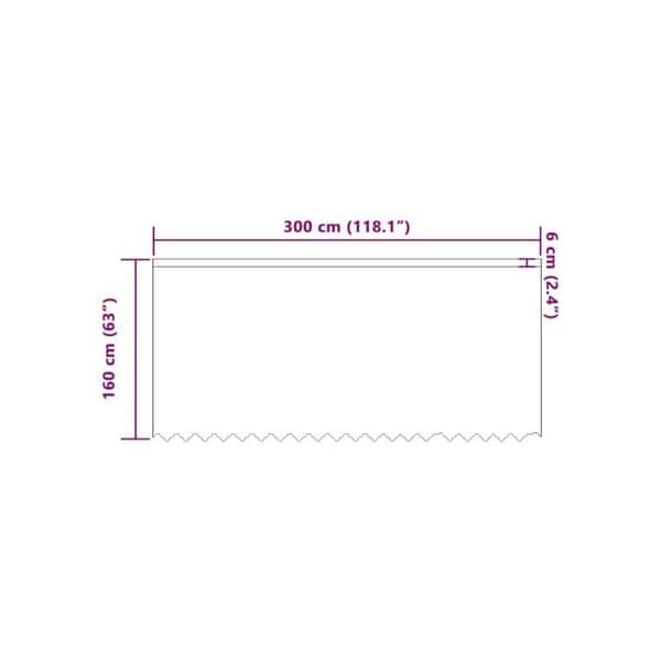 Blommönstrad spetsgardin - vidaXL - 160x300 cm - Vit - Polyester - Ljusfilterande - Lätt - Hållbar Vit
