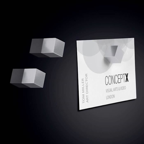 Sigel Magnet C5 Strong, Cube-Design (L x B x H) 10 x 10 x 10 mm Fyrkantig Silver, Grå 5 st BA728