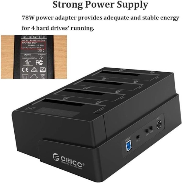 ORICO Externt Kabinet för Hårddisk 6648US3-C USB 3.0 & Klona